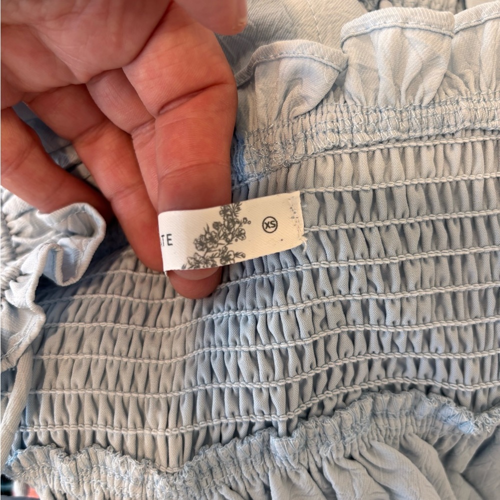 Altar'd State Tiered Baby Tank in Blue size XS - Picture 6 of 7